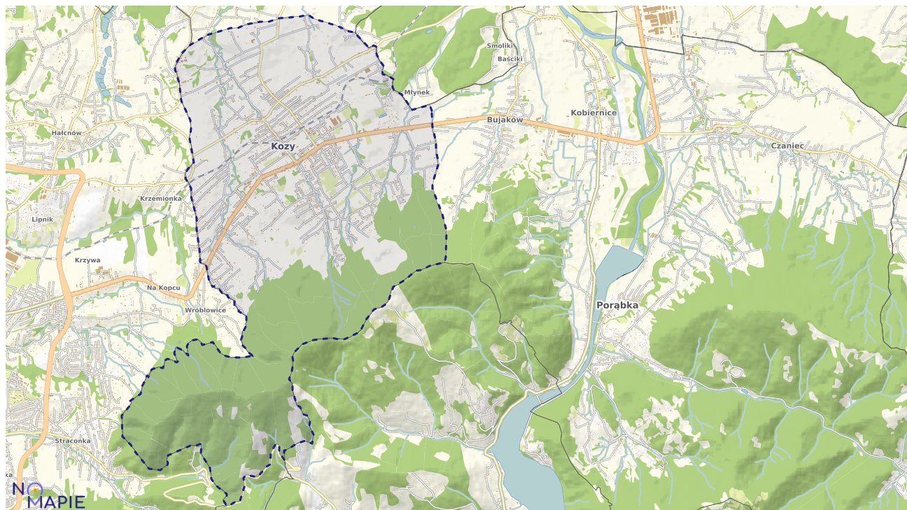 Mapa uzbrojenia terenu Kozów